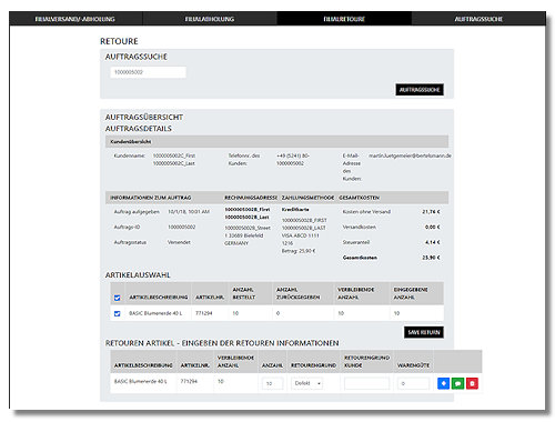 sshot_aroma_Instore Modul_Retouren sshot_aroma_Instore Modul_Retouren