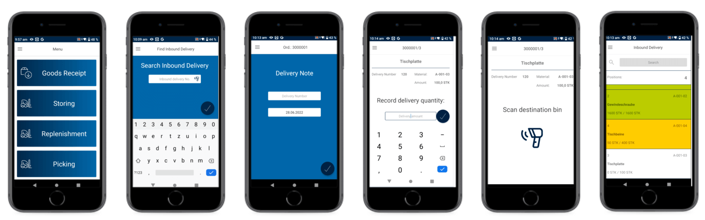 Receipt App - platbricks® WMS